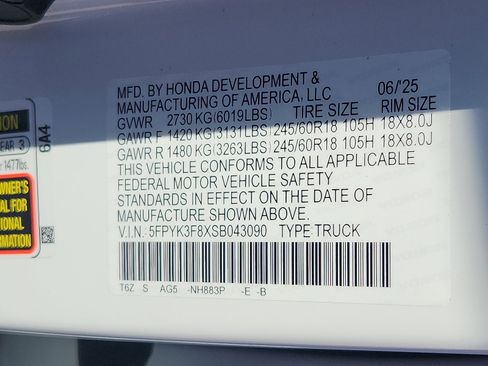 New 2025 Honda Ridgeline Black Edition image 18