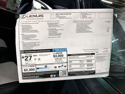 New 2026 Lexus TX 500h AWD w/ Technology Package image 14