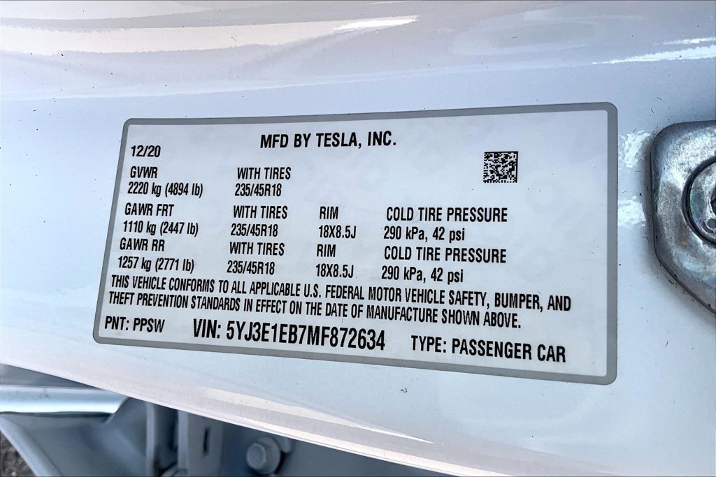 Used 2021 Tesla Model 3 Long Range AWD/4WD image 32