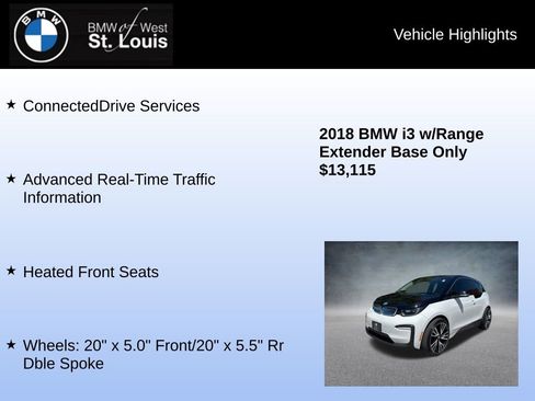 Used 2018 BMW i3 w/ Range Extender RWD image 16