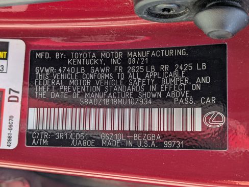 Used 2021 Lexus ES 350 ES 350 w/ Premium Package image 33