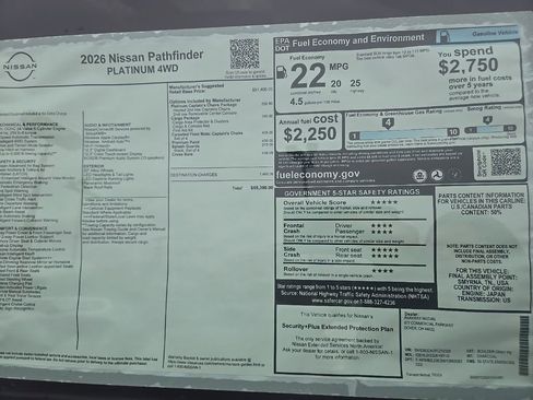 New 2026 Nissan Pathfinder Platinum AWD/4WD image 42