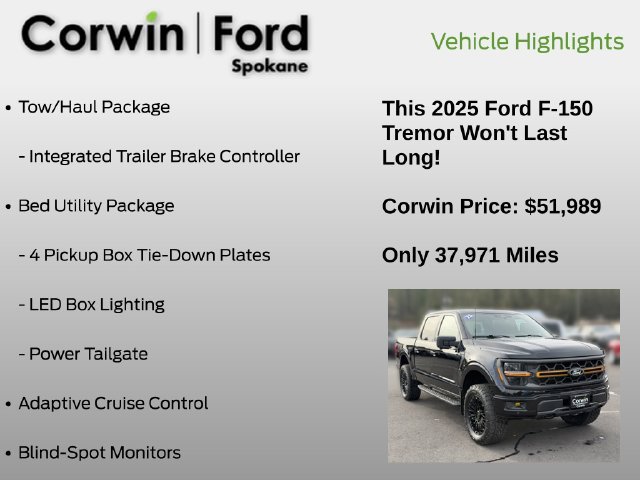 Used 2025 Ford F150 Tremor w/ Bed Utility Package AWD/4WD image 7