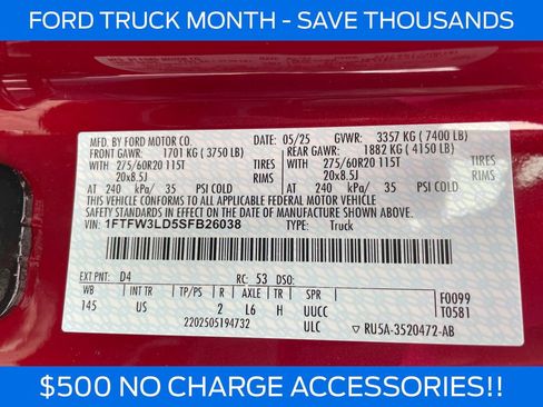 New 2025 Ford F150 XLT w/ Equipment Group 302A MID image 21