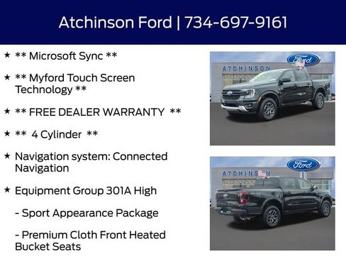 Used 2024 Ford Ranger XLT w/ Equipment Group 301A High image 8