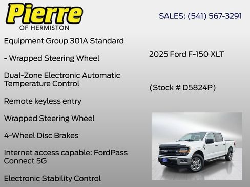 Certified 2025 Ford F150 XLT w/ Equipment Group 301A Standard AWD/4WD image 12