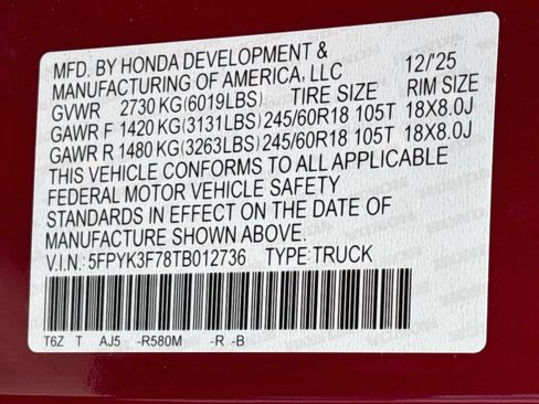 Certified 2026 Honda Ridgeline TrailSport image 38