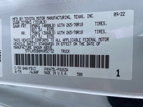 Used 2022 Toyota Tundra SR5 AWD/4WD image 29