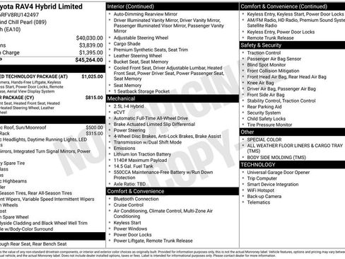 Used 2024 Toyota RAV4 Limited w/ Advanced Technology Package AWD/4WD image 11