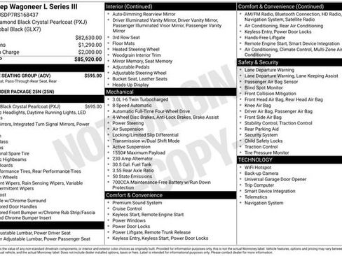 Used 2024 Jeep Wagoneer L Series III w/ Flexible Seating Group AWD/4WD image 39