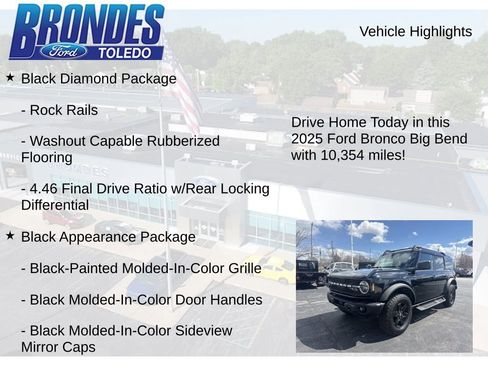Used 2025 Ford Bronco Big Bend w/ Black Diamond Package AWD/4WD image 17