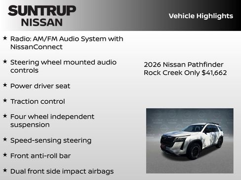 New 2026 Nissan Pathfinder Rock Creek AWD/4WD image 8