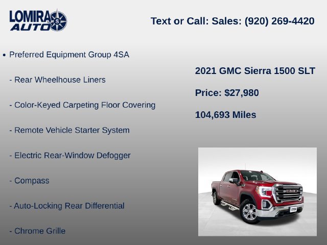 Used 2021 GMC Sierra 1500 SLT w/ SLT Convenience Package AWD/4WD image 14