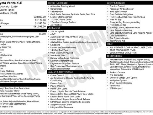 Used 2023 Toyota Venza XLE image 17