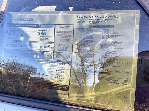 New 2026 MAZDA CX-30 AWD 2.5 S w/ Select Sport Pkg image 14