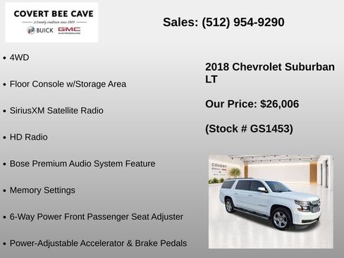 Used 2018 Chevrolet Suburban LT w/ Max Trailering Package AWD/4WD image 37