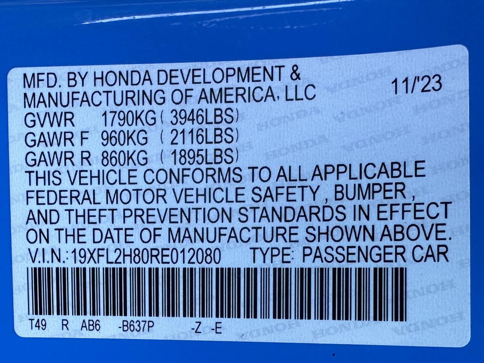 Certified 2024 Honda Civic Sport image 38
