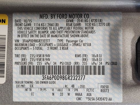 Used 2016 Ford Fusion Titanium AWD/4WD image 33