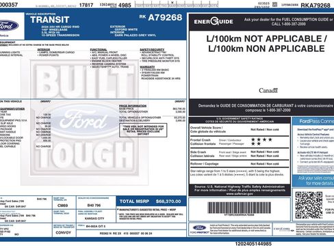 Certified 2024 Ford Transit 250 148 High Roof Extended w/ Load Area Protection Package RWD image 5