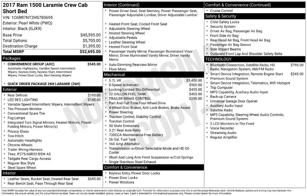 Used 2017 RAM 1500 Laramie w/ Convenience Group AWD/4WD image 4