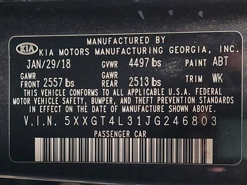 Used 2018 Kia Optima S w/ Panoramic Sunroof Package FWD image 33