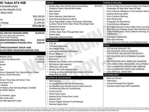 Used 2021 GMC Yukon AT4 w/ Rear Media and Nav Package image 3