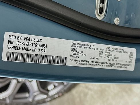 New 2026 Jeep Grand Wagoneer 4WD w/ Quick Order Packge 29V Upland image 19