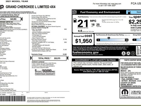 Used 2021 Jeep Grand Cherokee L Limited w/ Trailer Tow Package image 9