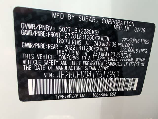 New 2026 Subaru Outback Limited w/ Premium/Limited Package 2 AWD/4WD image 36