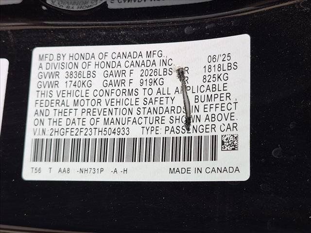 Used 2026 Honda Civic LX image 14