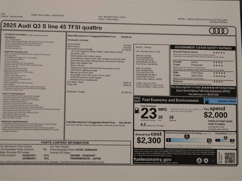 New 2025 Audi Q3 2.0T Premium image 32