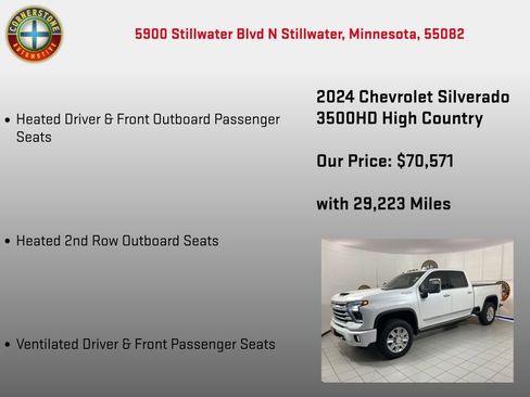 Used 2024 Chevrolet Silverado 3500 High Country w/ High Country Premium Package AWD/4WD image 10
