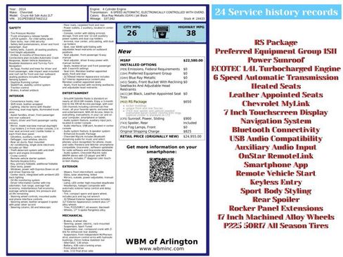 Used 2014 Chevrolet Cruze LT w/ RS Package image 2