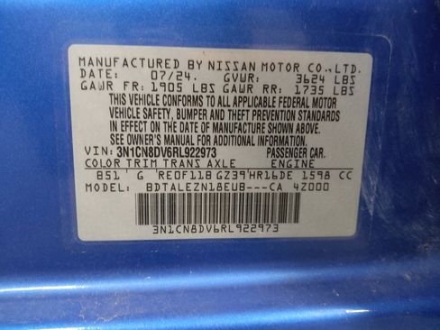 Used 2024 Nissan Versa S w/ Trunk Package FWD image 33