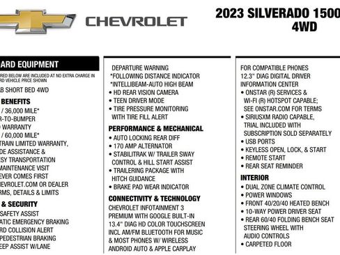 Used 2023 Chevrolet Silverado 1500 LT w/ Z71 Off-Road Package AWD/4WD image 17