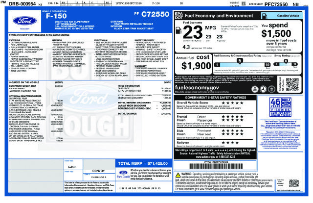 Used 2023 Ford F150 Lariat w/ Equipment Group 502A High AWD/4WD image 41