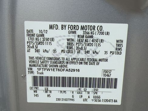 Used 2013 Ford F150 Lariat w/ Luxury Equipment Group AWD/4WD image 19