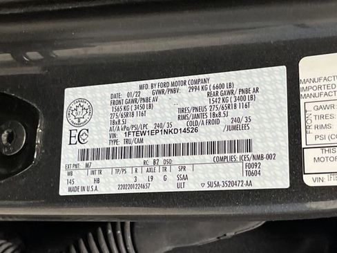 Used 2022 Ford F150 Lariat w/ Equipment Group 502A High image 48