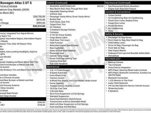 Used 2018 Volkswagen Atlas S FWD image 2