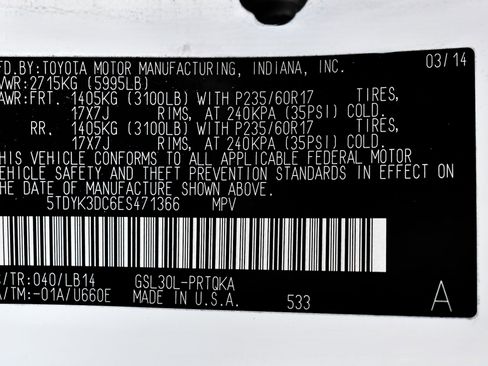 Used 2014 Toyota Sienna image 2