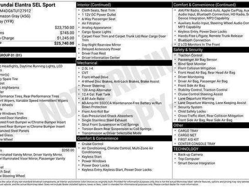 New 2026 Hyundai Elantra Sport FWD image 30