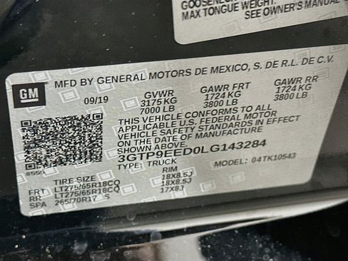 Used 2020 GMC Sierra 1500 AT4 w/ AT4 Preferred Package AWD/4WD image 12