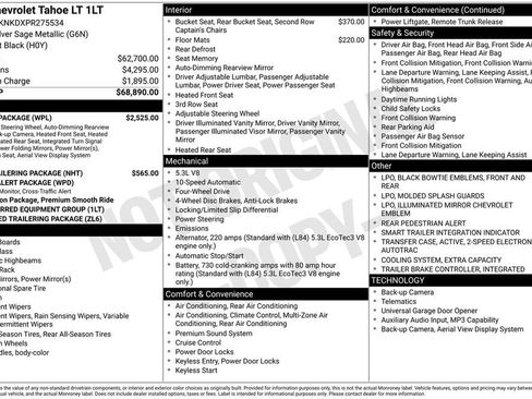 Used 2023 Chevrolet Tahoe LT w/ Luxury Package AWD/4WD image 6