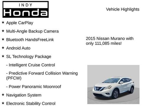 Used 2015 Nissan Murano SL w/ SL Technology Package AWD/4WD image 8