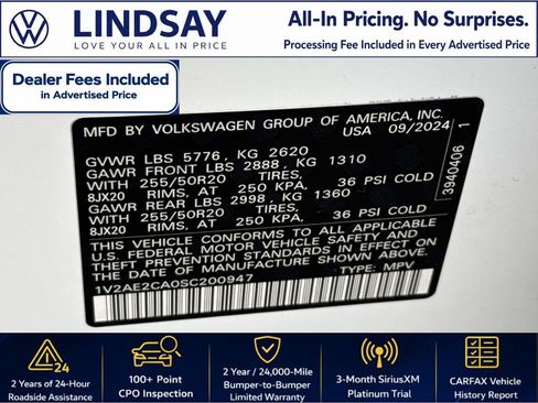 Certified 2025 Volkswagen Atlas Cross Sport SEL R-Line AWD/4WD image 27