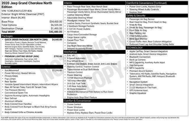 Used 2020 Jeep Grand Cherokee Laredo w/ Quick Order Package 2BN North AWD/4WD image 12
