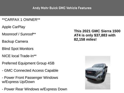 Used 2021 GMC Sierra 1500 AT4 w/ AT4 Value Package image 4