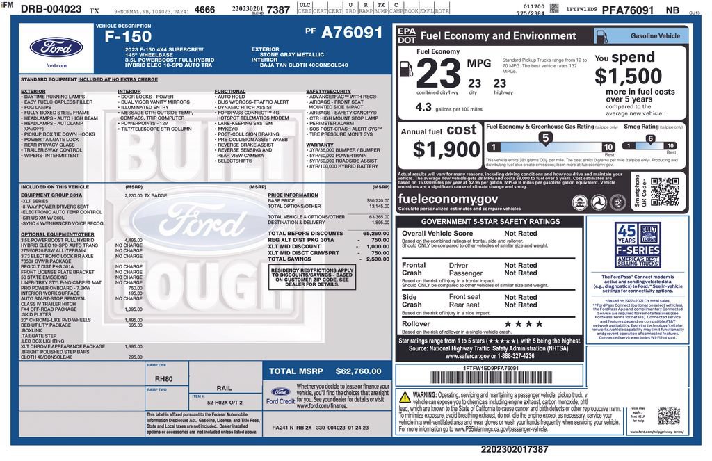 Used 2023 Ford F150 XLT w/ Equipment Group 301A Mid AWD/4WD image 26