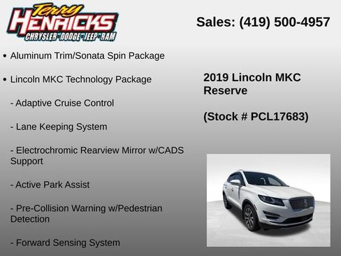 Used 2019 Lincoln MKC Reserve w/ MKC Technology Package AWD/4WD image 12