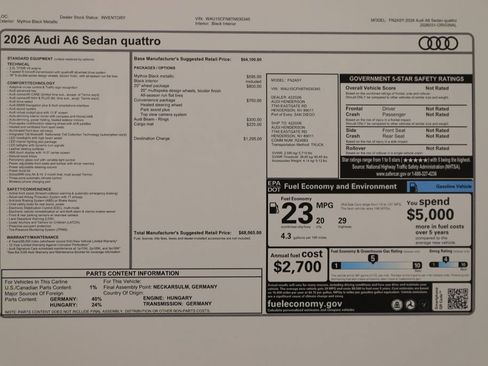 New 2026 Audi A6 Premium image 31
